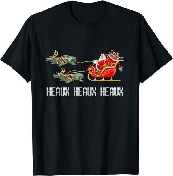 Pajama Santa Alligator Reindeer Heaux Heaux Heaux Christmas 2022 Shirt