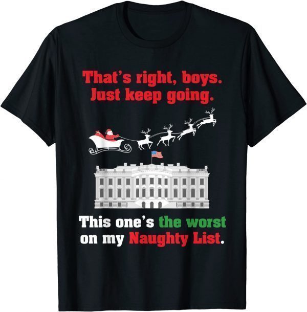 Political Anti Biden is on the Naughty List Christmas Classic Shirt