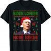 Santa Biden Loves Nose Beers Christmas Ugly Sweater 2022 Shirt