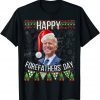 Santa Hat Joe Biden Happy Forefathers' Day Christmas Classic Shirt