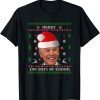 Santa Joe Biden Merry 100 Days Of School Ugly Christmas T-Shirt