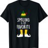 Smiling Is My Favorite Christmas ELF Matching Family Pajama Limited Shirt