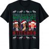Snitches Get Stitches Xmas Elf Anti Biden & Liberal 2022 T-Shirt