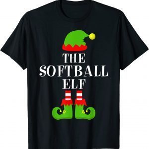 Softball Elf Family Group Matching Christmas Pajama Classic Shirt