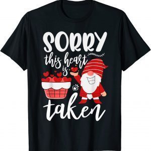 Sorry This Heart Is Taken Gnome Valentines Day Hearts Classic T-Shirt