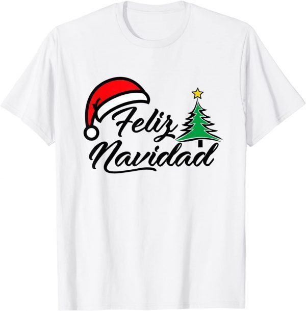 Spanish Christmas Feliz Navidad Santa Hat Classic Shirt