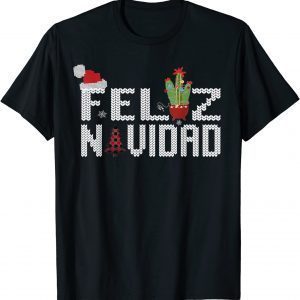 Spanish Mexican Ugly Christmas Vintage Feliz Navidad T-Shirt