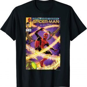 Spider-Man No Way Home Battle Comic Cover 2022 T-Shirt