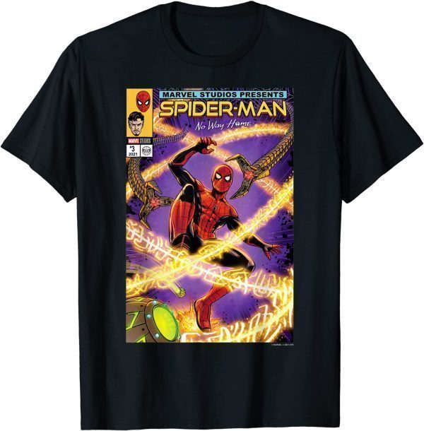 Spider-Man No Way Home Battle Comic Cover 2022 T-Shirt