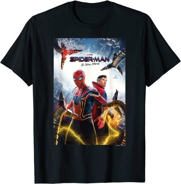 Spider-Man No Way Home Group Shot Face Off Poster T-Shirt