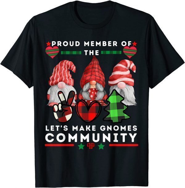 Stylish Gnome Buffalo Let's Make gnomes 2022 Classic Shirt