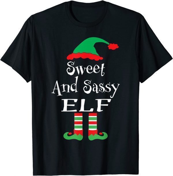 Sweet and Sassy Elf Xmas Family Matching Unisex Shirt