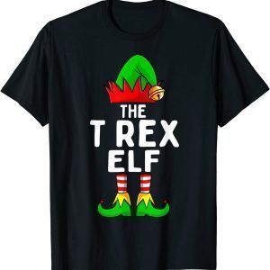 T Rex Elf Matching Family Group Christmas Party Pajama Classic Shirt