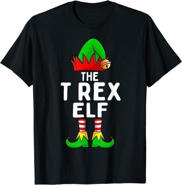 T Rex Elf Matching Family Group Christmas Party Pajama Classic Shirt