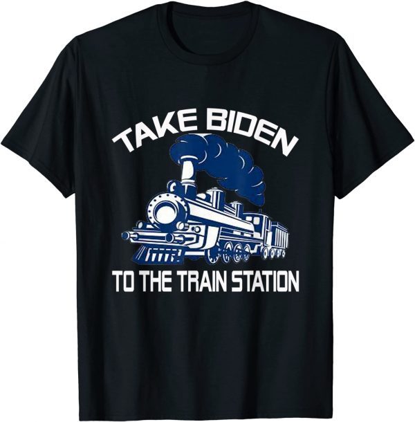 Take Biden To The Train Station Retro Vintage Classic Shirt