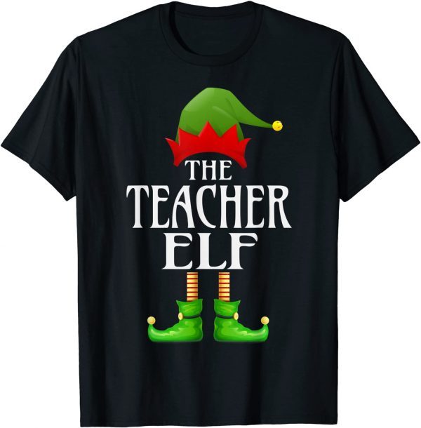 Teacher Elf Xmas Family Matching Group Christmas T-Shirt