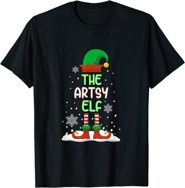 The Artsy Elf Family Matching Christmas Artist Pajama 2022 Shirt