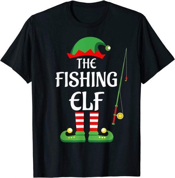 The Fishing Elf Family Matching Group Christmas Gift Shirt