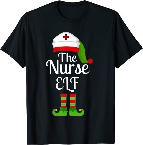 The Nurse Elf Matching Family Christmas Pajama Party 2022 Shirt