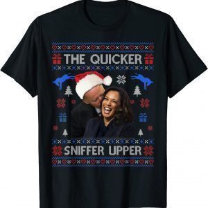 The Quicker Sniffer Upper Anti Biden Ugly Christmas 2022 Shirt