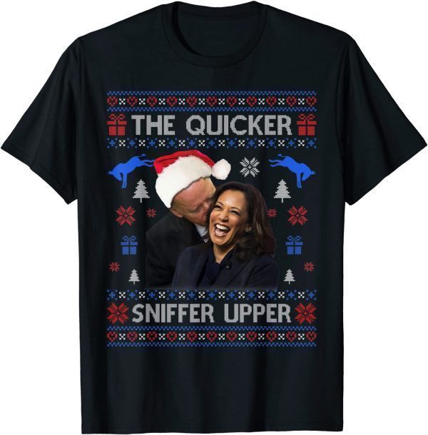 The Quicker Sniffer Upper Anti Biden Ugly Christmas 2022 Shirt