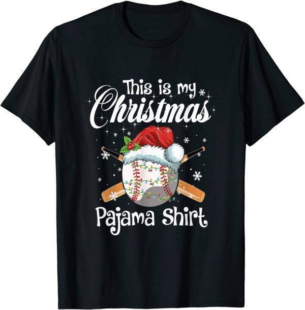 This Is My Christmas Baseball Pajama 2022 Shirt