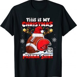 This Is My Christmas Pajama Football Christmas Lights T-Shirt