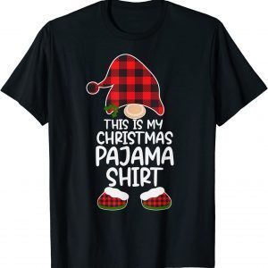 This Is My Christmas Pajama Gnome Xmas Red Plaid Classic Shirt