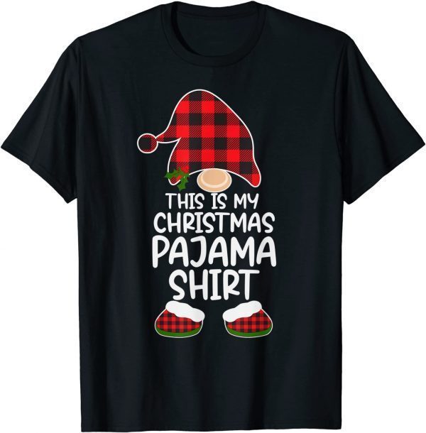 This Is My Christmas Pajama Gnome Xmas Red Plaid Classic Shirt