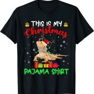 This Is My Christmas Pajama Santa Bearded Dragon Lover 2022 Shirt