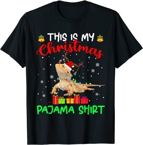 This Is My Christmas Pajama Santa Bearded Dragon Lover 2022 Shirt