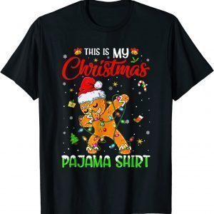 This Is My Christmas Pajama Shirt Gingerbread Lights Xmas Classic T-Shirt