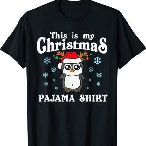 This Is My Christmas Penguin Pajama Santa Hat 2022 Shirt