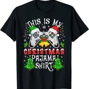 This is My Christmas Pajama Santa Hat Video Game 2022 Shirt