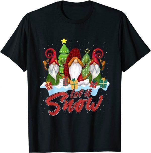 Three Christmas Dwarf Let It Snow T-Shirt