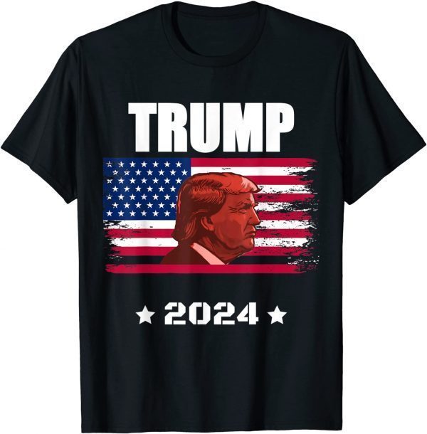 Trump 2024 American Flag Trump Lover Let's Go Brandon 2022 Shirt