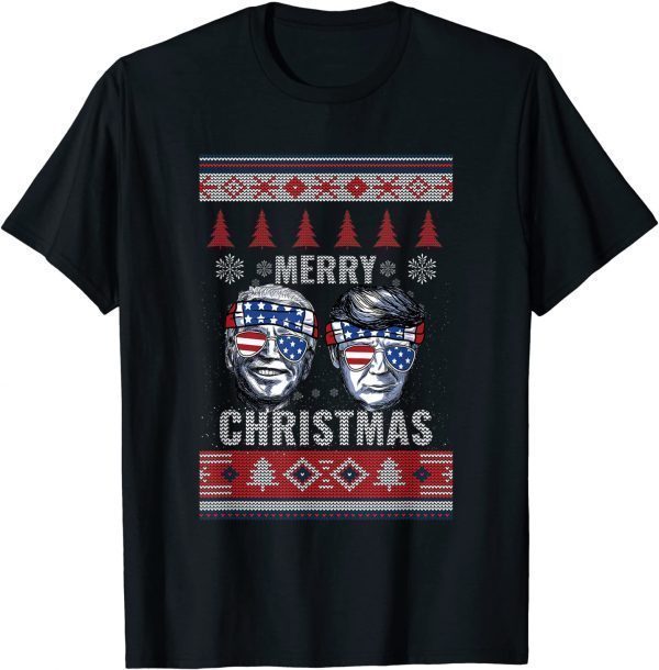 Trump Joe Biden Ugly Christmas Sweater For Xmas Gift Shirt