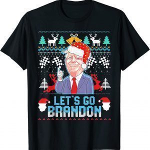 Trump Santa Let’sGo Bran don 2024 Ugly Christmas T-Shirt