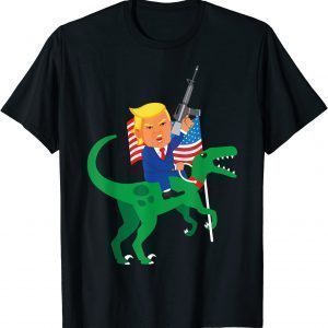 Trump Velociraptor Gun US Flag 2022 Election Republican Limited Shirt
