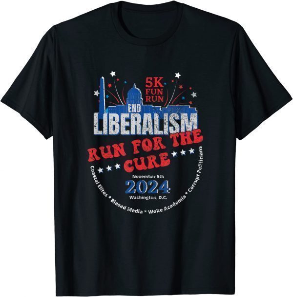 USA Conservative Anti Liberal Anti Biden 5K Fun Run T-Shirt