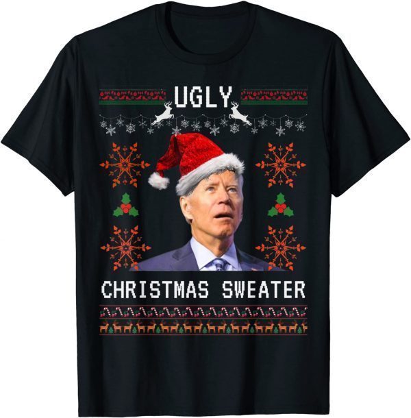 Ugly Biden Christmas Sweater Pajamas Shirt