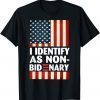 Vintage American flag I Identify as Non-Bidenary Anti Biden 2022 Shirt