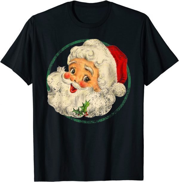 Vintage Christmas Santa Claus Face Old Fashioned Classic Shirt