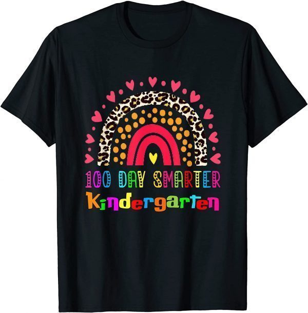 100 Days Of Kindergarten School Teacher Smarter Rainbow Classic Shirt