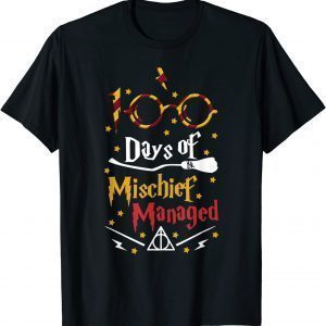 100 Days Of Mischief Managed Witch 100th Day Of School Classic Shirt