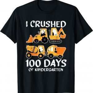 100 Days Of School Kindergarten Trucks Teacher Student 2022 Shirt