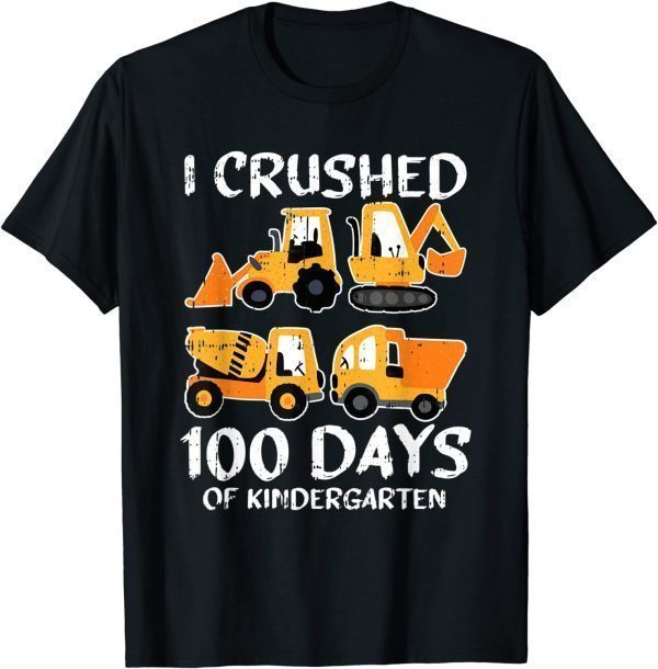 100 Days Of School Kindergarten Trucks Teacher Student 2022 Shirt