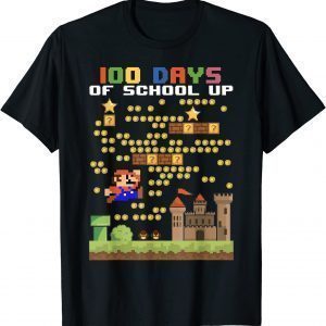 100 Days Of School Mariö-Süper Gamer Video Game Classic Shirt