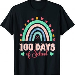 100 Days Of School Rainbow 100 Days Smarter 100th Day Unisex T-Shirt