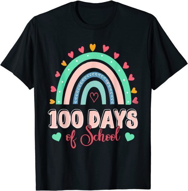 100 Days Of School Rainbow 100 Days Smarter 100th Day Unisex T-Shirt